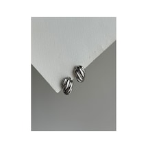 Çelik Silver Vintage Model Bold Brantley Küpe -kararma Yapmaz- Gri