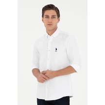 U.S. Polo Assn. Erkek Uzun Kol Slim Fit Gömlek 1962440 Beyaz