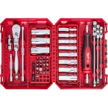 Milwaukee 1/4'' Cırcır Tornavida Kollu Lokma Set 42 Parça 4932498382