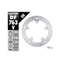 Bmw R 1200 Gs Arka Fren Diski 265 Mm 2004-2012 Galfer Yuvarlak Sabit Disk