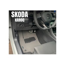 Skoda Karoq 2018-2024 Premium Eva Akıllı Oto Paspas & Metal Topukluk Siyah