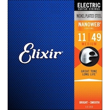 Elixir 12102 Nanoweb Medium Elektro Gitar Teli 11-49