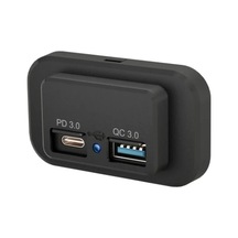 12v Usb Kare Soket Qc3.0 + Pd Tip-c Hızlı Şarj Su Geçirmez Otobüs Usb Şarj Aleti Çok Fonksiyonlu Araç Şarj Çıkışı