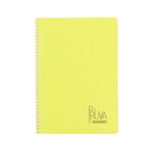 A4 Pet Spiralli Karton Kapaklı Defter 144 Yaprak - Çizgili Çok Renkli