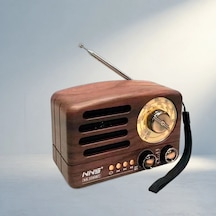 Nostaljik Ahşap Tasarımlı Bluetooth Radyo Taşınabilir Fm/am Modeli