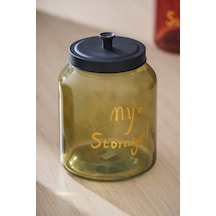 Pierre Metal Kapaklı Kavanoz Seti - 22 Cm Açık Yeşil