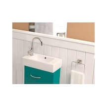 Mini 25x50 Cm Soldan Batarya Delikli Lavabo 508 Yeşil