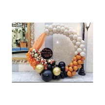 Krom Gold Siyah Deniz Kumu Ve Turuncu Balon Zinciri 100 Adet Mix