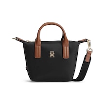 Tommy Hilfiger Kadın Marka Logolu Günlük Kullanıma Uygun Siyah El Çantası Aw0aw18368 Bds-13278 Siyah