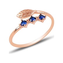 Gümüş Ayarlamalı Yaprak Modeli Yüzük (536535793)