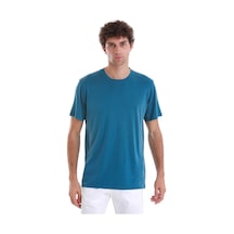 Hatemoğlu İndigo Regular Fit Düz Bisiklet Yaka Triko Tişört 35102024c006 85 İndigo