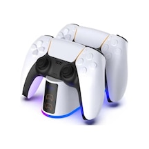 Ps5 Joystick Kol Şarj Standı Rgb Işıklı Led Göstergeli Dsp828
