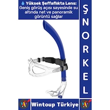 Şnorkel Konforlu Yüksek Şeffaf Görüş Havuz Deniz Yüzme Eğitim Ayarlanabilir Önden Dalış Şnorkeli Çok Renkli