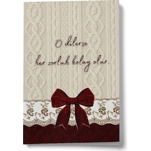 Vintage Serisi 10 O Dilerse Her Zorluk Kolay Olur A6 Çizgili Mini Defter Not Defteri Çok Renkli