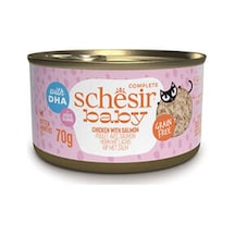 Babycat Tavuklu Ve Somon Balıklı Tahılsız Yavru Kedi Konservesi 70 Gr