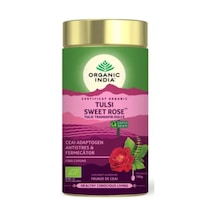 Tulsi Sweet Rose 100 G Organik Gül Aromalı Tulsi Çayı Kafeinsiz Adaptogen Bitki Çayı