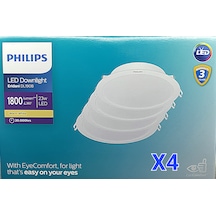 Philips 23w 1800 Lumen 3000k Sarı Işık 20mm 4 Adet Beyaz