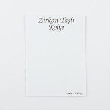Zirkon - 362 - - Glblseme - Kolye Kartı-beyaz Çok renkli