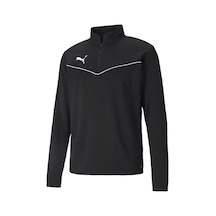 Puma Teamrise 1 4 Zip Top Erkek Futbol Antrenman Uzun Kollu Tişör Siyah