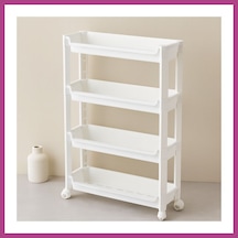 Gees Global 4 Katlı Tekerlekli Sepet Organizer Raf 465x145x670mm Gbzs Çok Renkli