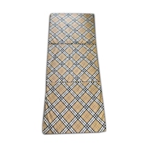 Katlanır Yer Yatağı Ve Tek Kişilik Sünger Katlanır Minder Yatak 70x180x6 CM Kahverengi Ekose