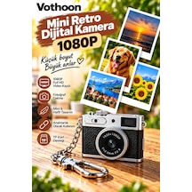 Mini Retro Dijital Kamera 1080p Full Hd Fotoğraf & Video Çekimi Lcd Ekran Mini Kamera Tf Kart Destek