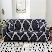 Sones Kumaş Yüksek Elastik Her Şey Dahil Tembel Kanepe Kılıfı, Boyut: 1 Kişilik Basit Eşkenar Dörtgen