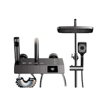 Piyano Tuşlu Dijital Isı Göstergeli Antrasit Duş Seti Diğer