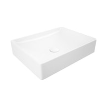 Lucco Square 50 CM Tezgah Üstü Dikdörtgen Lavabo Beyaz