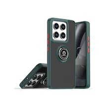 Mi 15 Pro Kılıf Montreal Yüzüklü Silikon Kapak - Yeşil Bz8683140852634
