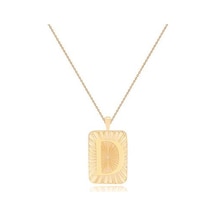 Gülaylar Diamond Line Sarı Altın 14 Ayar Harf Kolye