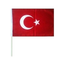22X33CM 50'li Çıtalı Kağıt Sallama Sopalı Türk Bayrak Bayrağı