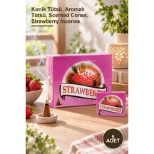 5 Adet Çilek Aromalı Konik Tütsü Konik Tütsü, Aromalı Tütsü, Scented Cones, Strawberry Incense