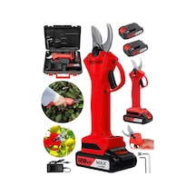 Steiner 128 Vf 10 Ah Çift Akülü Bağ Makası Dal Budama Makası Krmz