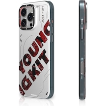 İphone Uyumlu 16 Pro Max Kılıf Magsafe Şarj Özellikli Airbagli Çift Katmanlı Youngkit Future Serisi Kırmızı