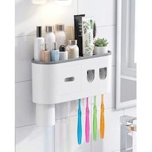 Zenvia Banyo Organizer Diş Fırçası Tutucu Çift Dispenserli Raflı Çekmeceli Znv2026 Çok Renkli