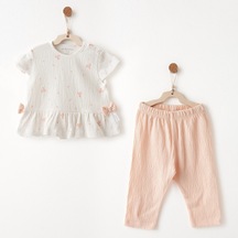 Andywawa Little Swan Love Kız Bebek Takım Ac26537 Somon