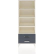Arges Dolap 4 Raflı 2 Çekmeceli 60x30x163 Aytaşı-antrasit Aytaşı