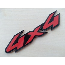 Yazı 4x4 Logosu Kırmızı 9cm 4x4 Arması 4x4 Yazısı - 4x4 Logo