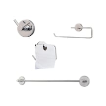 Banora Basic 4'lü Lux Banyo Seti, Paslanmaz Metal, Krom Diğer