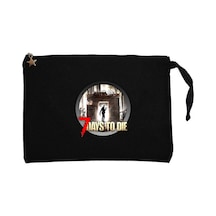7 Days To Die Icon Siyah Clutch Astarlı Cüzdan / El Çantası