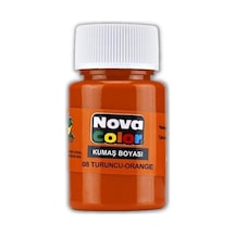 Kumaş Boyası, Canlı Renkler, Solmaz, Tişört, Çanta, Tekstil Boyası-turuncu Renk 30ml-1 Adet Çok Renkli