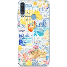 Samsung Galaxy A11-m11 Uyumlu La Dolce Vita İtalyan Rüyası Baskılı Silikon Kılıf Renkli