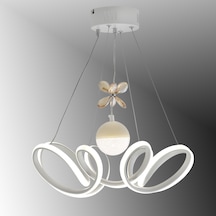 Tt330-1tpl-by Tt Ayd Zambak Mat Beyaz Tek Toplu 3 Renk Led Avize Beyaz