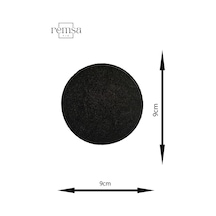 Ütü Ile Yapışan Arma - Patch - Dirsek, Diz Yama Modeli Yuvarlak Siyah 9cm Çap . - 298795384