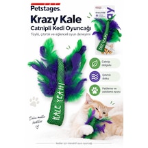Petstages Krazy Kale Catnipli Kedi Oyuncağı Yeşil Peluş