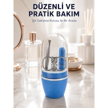 Zenvia Mavi Tırnak Bakım Seti Çok Amaçlı Manikür Pedikür Kiti Znv2026