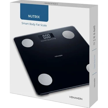 Nutrix Scntx-001 Bluetooth Akıllı Vücut Analiz Baskülü 150 Kg Yağ Kas Su Bmı Ölçer İos Android