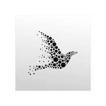 Folyo Sticker Kuş Deseni Adkpquy752 60cm Uzunluk Siyah