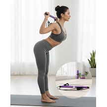 Mey İthalat Pilates Bar Direnç Çubuğu Kas Tonlama Ve Esneklik Artırıcı Tasarım Acı Kahverengi